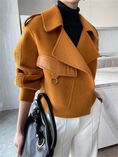 fur women's autumn wool blends coat 2022 street fashion loose short jackets ladies solid pocket spring woolen coats female abrigos, Black
fur women's autumn wool blends coat 2022 street fashion loose short jackets ladies solid pocket spring woolen coats female abrigos, Black