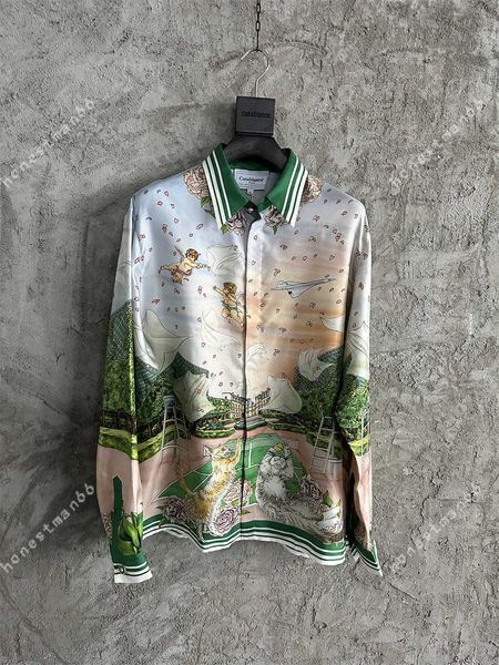 casablanca designer fashion classic men and women silk casual shirt fantasy tennis cat print lazy little fragrance loose, White;black
casablanca designer fashion classic men and women silk casual shirt fantasy tennis cat print lazy little fragrance loose, White;black