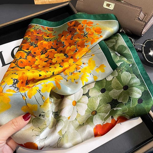 scarves fashion 100 real silk square satin scarf for women print shawl foulard hijab neckerchief wrap bandana summer bufanda echarpe j230428, Blue;gray
scarves fashion 100 real silk square satin scarf for women print shawl foulard hijab neckerchief wrap bandana summer bufanda echarpe j230428, Blue;gray