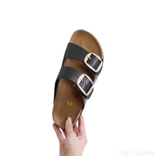 slippers birkens sandals brand man slide big buckle sandal women black white