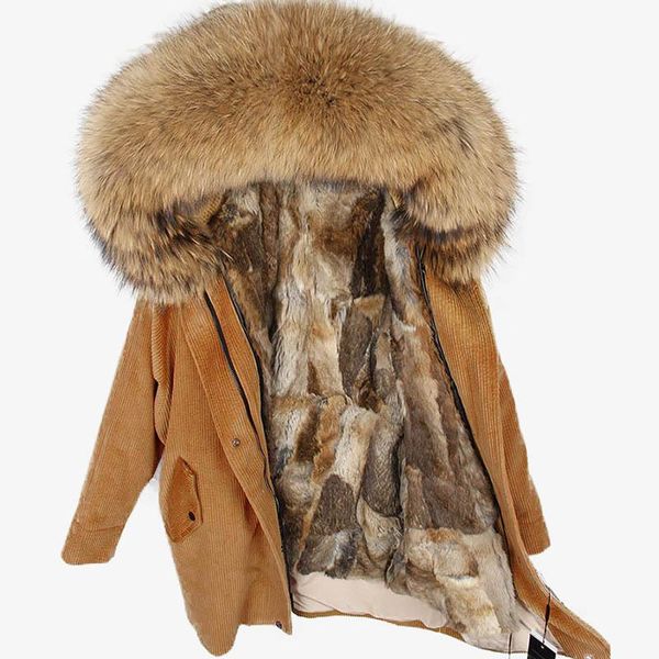 fur maomaokong 2022 winter parkas with natural real raccoon fur collar women fur coat corduroywarm long jacket female clothing, Black
fur maomaokong 2022 winter parkas with natural real raccoon fur collar women fur coat corduroywarm long jacket female clothing, Black