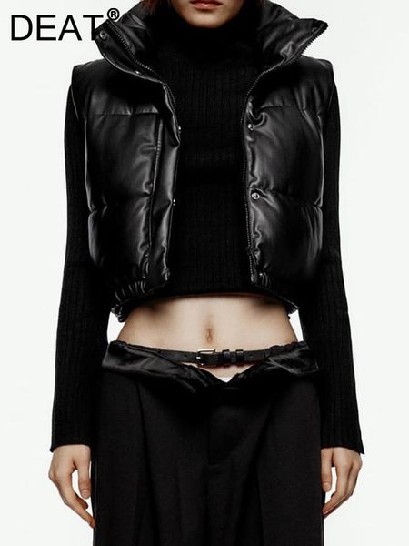 leather deat fashion women's vest stand collar slim zipper thick warm sleeveless cottonpadded short waistcoat winter 2023 new 17a5201, Black
leather deat fashion women's vest stand collar slim zipper thick warm sleeveless cottonpadded short waistcoat winter 2023 new 17a5201, Black