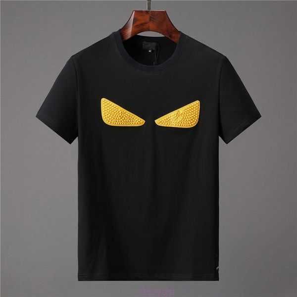 summer 2021 t-shirt new men's tees embroidery pattern high-quality silicone yellow triangle simple loose round neck comfortable and bre, White;black 
summer 2021 t-shirt new men's tees embroidery pattern high-quality silicone yellow triangle simple loose round neck comfortable and bre, White;black