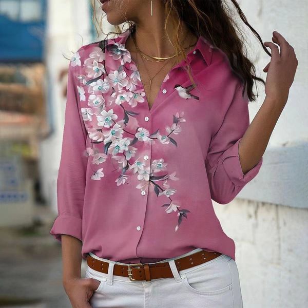 women's blouses shirts fashion elegant floral print shirts long sleeve loose women blouse casual button up office shirt clothes blusas, White
women's blouses shirts fashion elegant floral print shirts long sleeve loose women blouse casual button up office shirt clothes blusas, White