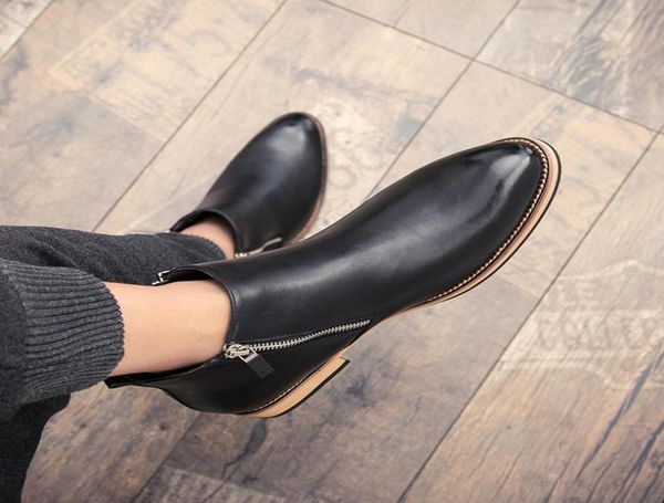 men ankle boots business zipper pu leather formal shoes low heel slip on decoration british style fashion retro versatile dh9162661406, Black
men ankle boots business zipper pu leather formal shoes low heel slip on decoration british style fashion retro versatile dh9162661406, Black
