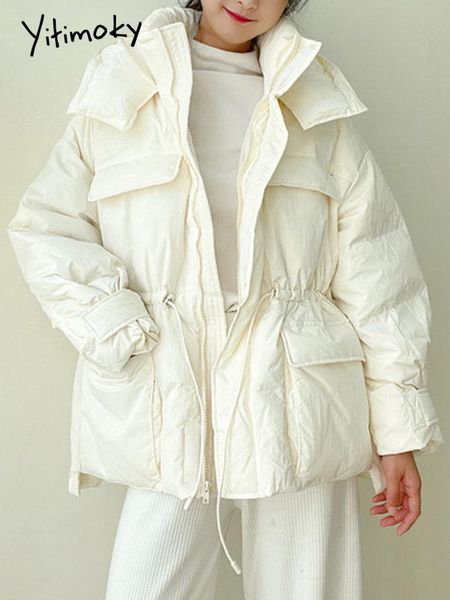 leather yitimoky thicken warm hooded parkas women long sleeve zippers down coats female elastic waist 2022 winter jacket women outwear, Black
leather yitimoky thicken warm hooded parkas women long sleeve zippers down coats female elastic waist 2022 winter jacket women outwear, Black