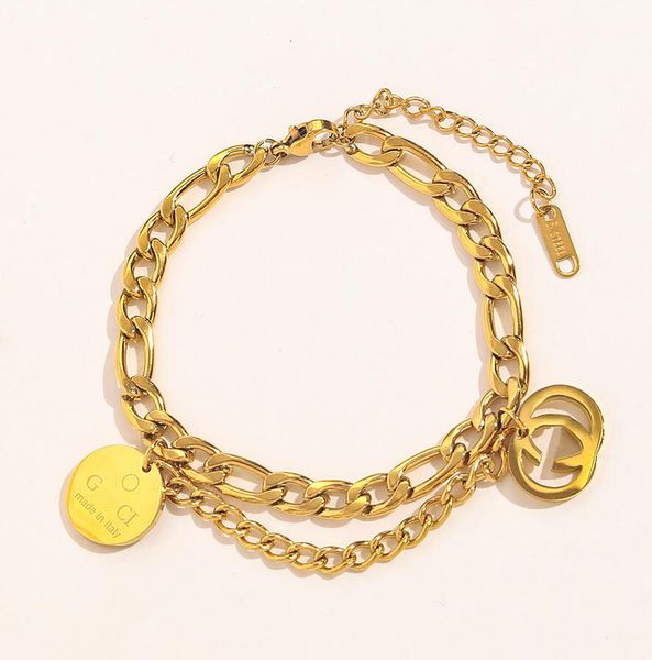 18k gold plated circle charm bracelet chunky thick link chain designers luxury letter fashion women love stainless steel bracelets wedding p, Golden;silver
18k gold plated circle charm bracelet chunky thick link chain designers luxury letter fashion women love stainless steel bracelets wedding p, Golden;silver