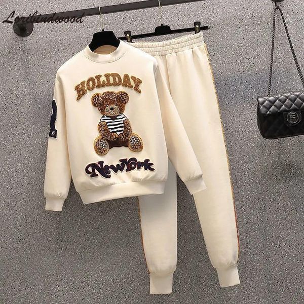 pants autumn women cartoon sportwear suit casual black tracksuit female autumn 2 piece set pullover patchwork pant sets outfits, White
pants autumn women cartoon sportwear suit casual black tracksuit female autumn 2 piece set pullover patchwork pant sets outfits, White