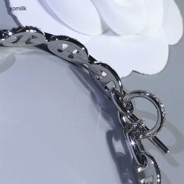 hermm gift bracelets pig nose light and luxurious small number of sterling silver full diamond women s high end exquisite design versatile t, Black
hermm gift bracelets pig nose light and luxurious small number of sterling silver full diamond women s high end exquisite design versatile t, Black