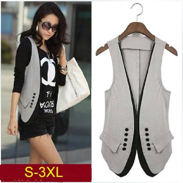 vests new spring summer women's fashion patchwork suit vest lady's doublebreasted slim vest size sxxxl, Black;white
vests new spring summer women's fashion patchwork suit vest lady's doublebreasted slim vest size sxxxl, Black;white