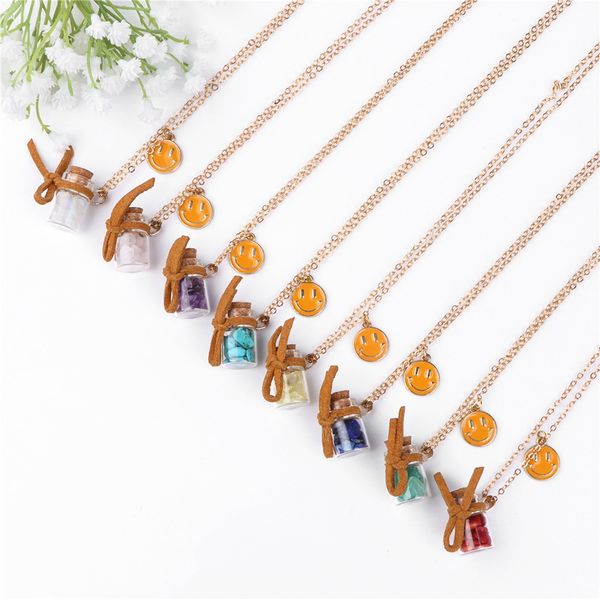 drift bottle pendant necklace glass stone smile face fashion jewelry simple decoration men women wearing 10pcs/lot, Silver
drift bottle pendant necklace glass stone smile face fashion jewelry simple decoration men women wearing 10pcs/lot, Silver
