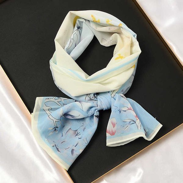 scarves spring new protected long silk scarf women soft neckwear elegant organza shawl decorated head scarf 35140 cm j230428, Blue;gray
scarves spring new protected long silk scarf women soft neckwear elegant organza shawl decorated head scarf 35140 cm j230428, Blue;gray