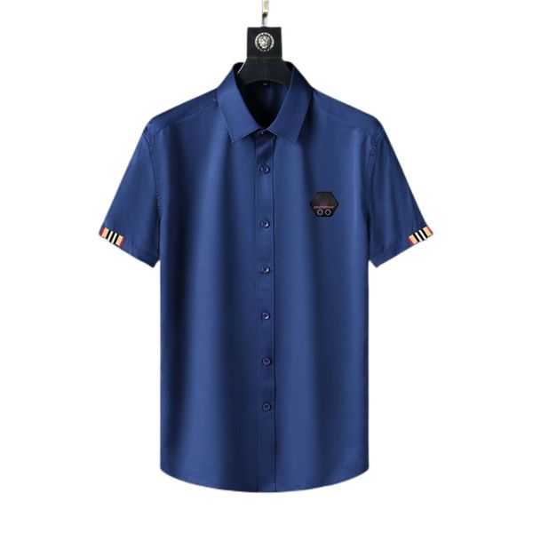 men's formal short-sleeved shirt business fashion casual designer shirt brand men's spring and summer solid color formal luxury cl, White;black
men's formal short-sleeved shirt business fashion casual designer shirt brand men's spring and summer solid color formal luxury cl, White;black