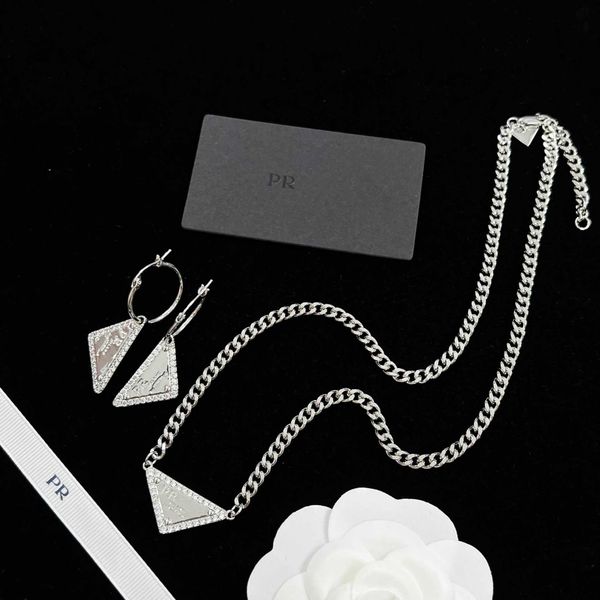 pujia triangle oil drop letter necklace p family earrings bracelet ring hairpin cool style women's fashion classic, Silver
pujia triangle oil drop letter necklace p family earrings bracelet ring hairpin cool style women's fashion classic, Silver