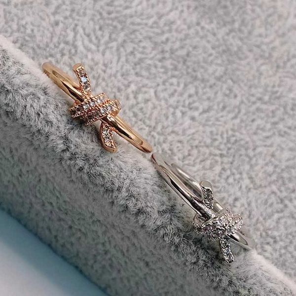 famous brand tiffay knot rope ring for women's light luxury and advanced sense pair bow high edition original logo, Silver
famous brand tiffay knot rope ring for women's light luxury and advanced sense pair bow high edition original logo, Silver