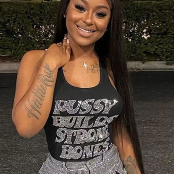 women's tanks camis aneh puss y2k seksi tank huruf desain berlian imitasi wanita padat liar tanpa lengan kamisol elastis kurus sporty r, White
women's tanks camis aneh puss y2k seksi tank huruf desain berlian imitasi wanita padat liar tanpa lengan kamisol elastis kurus sporty r, White