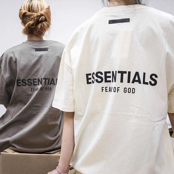 j6hm women's and men's t shirt new fashion high street brand ess double line pressed leers loose crew neck trend short sleeve tee, White
j6hm women's and men's t shirt new fashion high street brand ess double line pressed leers loose crew neck trend short sleeve tee, White