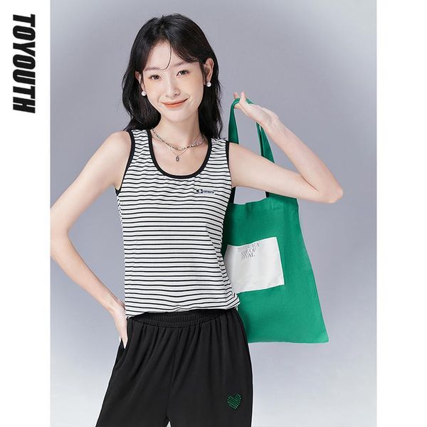 tanks toyouth women vest 2022 summer sleeveless o neck loose tees black white striped casual basic
tanks toyouth women vest 2022 summer sleeveless o neck loose tees black white striped casual basic