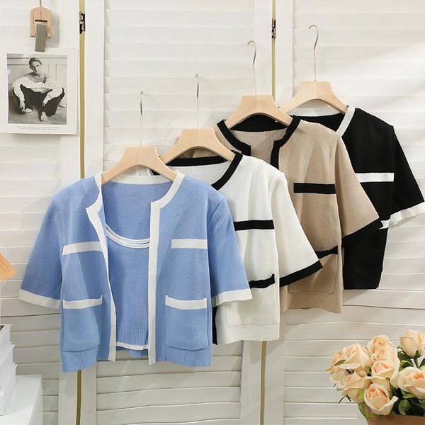 tanks t shirts for women tee shirt femme knitted feminino cropped short sleeve tees two pieces knitted t shirt dropshipping, Black;white
tanks t shirts for women tee shirt femme knitted feminino cropped short sleeve tees two pieces knitted t shirt dropshipping, Black;white