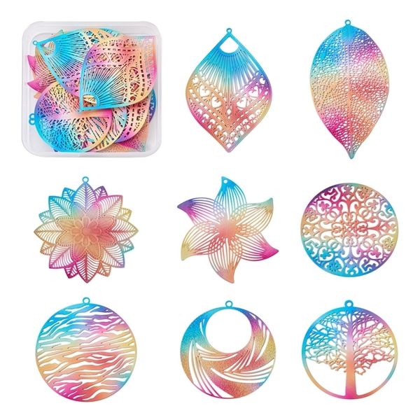 charms 32 buah campuran warna warni baja nirkarat bunga filigri jimat berongga liontin geometris untuk kalung anting diy membuat perhiasan 2, Bronze;silver
charms 32 buah campuran warna warni baja nirkarat bunga filigri jimat berongga liontin geometris untuk kalung anting diy membuat perhiasan 2, Bronze;silver