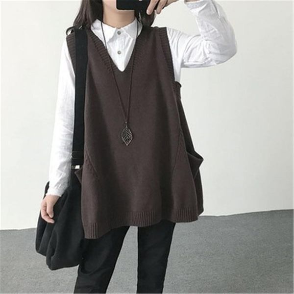 vests new fashion loose and thin large size fat mm100kg sweater waistcoat women's knitted vest autumn korean vneck shoulder zy5126, Black;white
vests new fashion loose and thin large size fat mm100kg sweater waistcoat women's knitted vest autumn korean vneck shoulder zy5126, Black;white