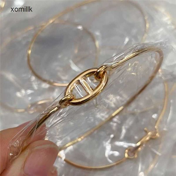 hermm gift bracelets s925 sterling silver pig nose plain simple and fashionable fine style ins, Golden;silver
hermm gift bracelets s925 sterling silver pig nose plain simple and fashionable fine style ins, Golden;silver