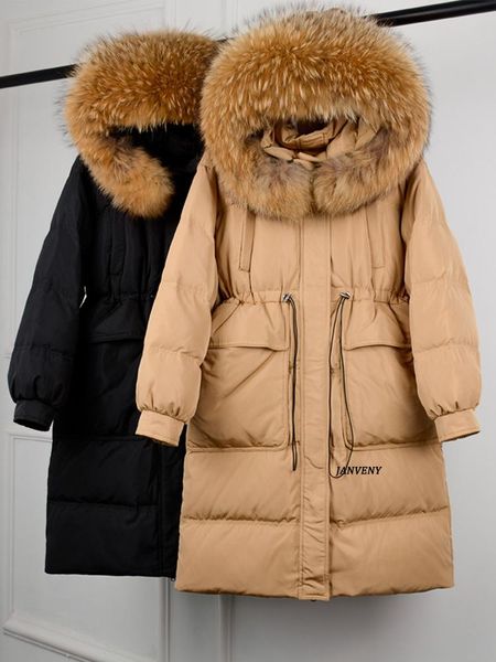 vests 2022 new winter hooded big raccoon fox fur collar puffer coat women thicken loose drawstring waist over the knee duck down parka, Black;white
vests 2022 new winter hooded big raccoon fox fur collar puffer coat women thicken loose drawstring waist over the knee duck down parka, Black;white