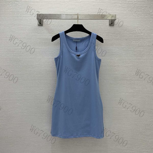 2023ss summer women designer sports dresses high end sleeveless blue dresses brand women cotton vest skirts slim fit fashion bottom dresses, Black;gray
2023ss summer women designer sports dresses high end sleeveless blue dresses brand women cotton vest skirts slim fit fashion bottom dresses, Black;gray