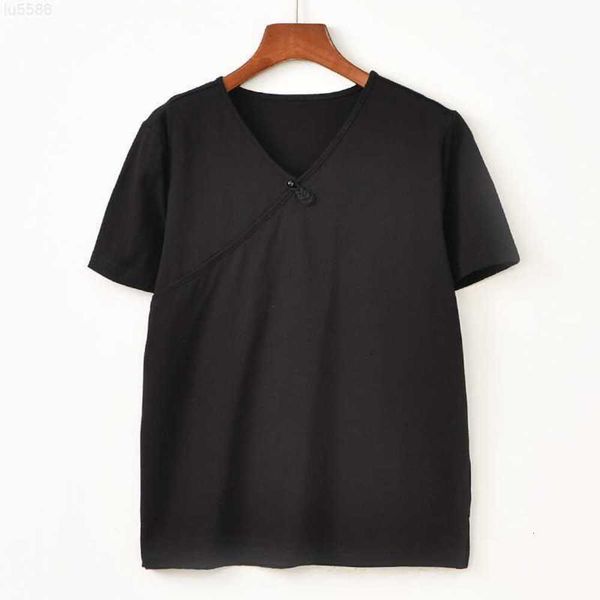 women's 2023 summer new v-neck short sleeve t-shirt solid color versatile chinese plate button nwq, White
women's 2023 summer new v-neck short sleeve t-shirt solid color versatile chinese plate button nwq, White
