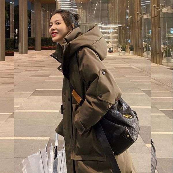 leather womens brown hooded warm down clothes college style baggy over the knee coat straight long ladies puffer padded outwear winter, Black
leather womens brown hooded warm down clothes college style baggy over the knee coat straight long ladies puffer padded outwear winter, Black