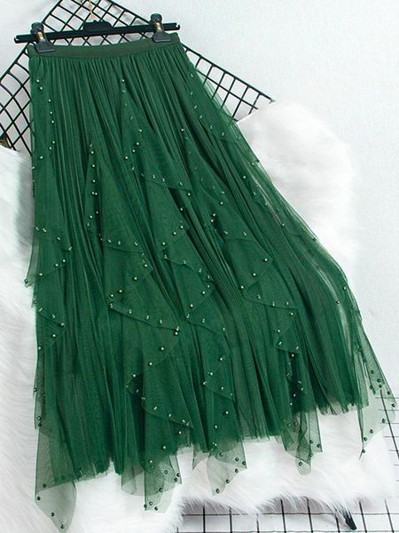 dresses tigena beading pleated long tulle skirt women fashion 2022 autumn korean ruffles a line high waist skirt female faldas aesthetic, White;black
dresses tigena beading pleated long tulle skirt women fashion 2022 autumn korean ruffles a line high waist skirt female faldas aesthetic, White;black
