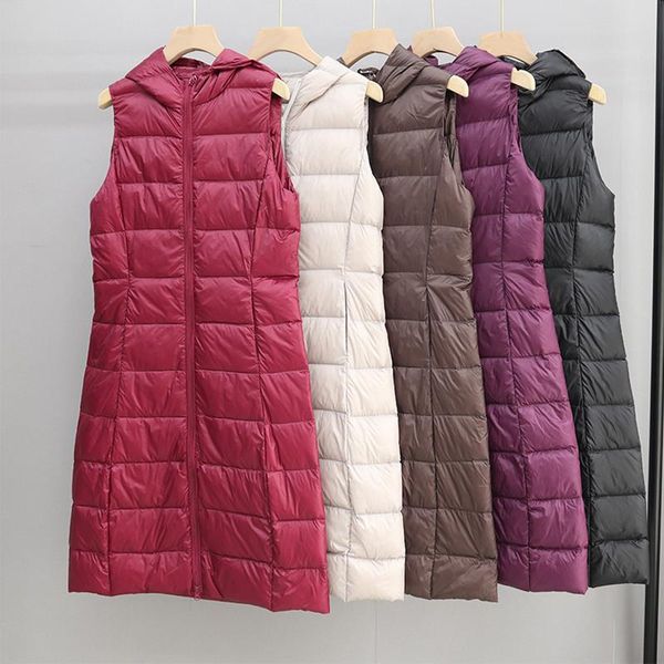 vests women sleeveless waistcoat 2022 new autumn winter ultra light white duck down vest coat female bigsize long hooded jacket parkas, Black;white
vests women sleeveless waistcoat 2022 new autumn winter ultra light white duck down vest coat female bigsize long hooded jacket parkas, Black;white