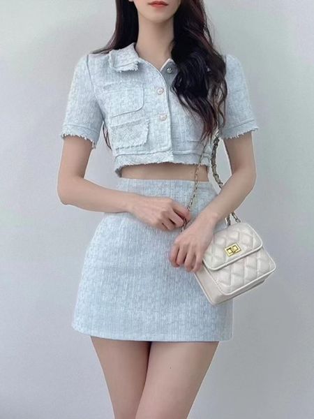 two piece dress elegant fashion ol skirt suit summer tweed 2 piece set women crop mini skirt set two piece outfits 230428, White
two piece dress elegant fashion ol skirt suit summer tweed 2 piece set women crop mini skirt set two piece outfits 230428, White