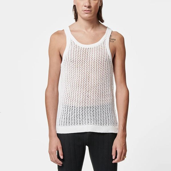 men' tank 2023 mens summer casual hollow out solid color fashion loose crew neck sleeveless vest mesh cloths streetwear 230427, White;black
men' tank 2023 mens summer casual hollow out solid color fashion loose crew neck sleeveless vest mesh cloths streetwear 230427, White;black