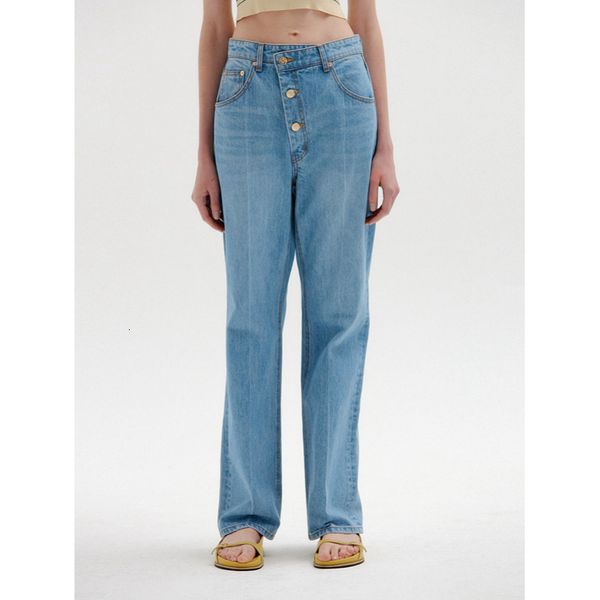 women's jeans ladies high waist retro denim trousers blue three button irregular straight pants summer street fashion 230427
women's jeans ladies high waist retro denim trousers blue three button irregular straight pants summer street fashion 230427