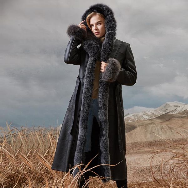 fur super quality natural wool fur coat vintage elegant fox fur collar hooded female jacket winter clothes women casaco zjt1340, Black
fur super quality natural wool fur coat vintage elegant fox fur collar hooded female jacket winter clothes women casaco zjt1340, Black