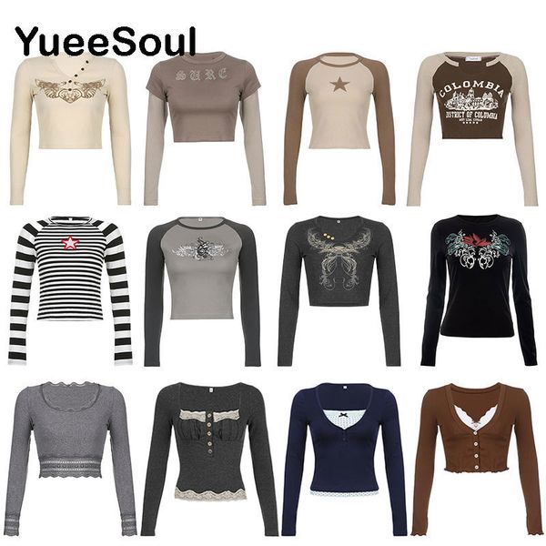 women's t-shirt y2k vintage women t-shirts printed long sleeve o neck slim crop cute goth casual streetwear fashion woman blouses 2304, White
women's t-shirt y2k vintage women t-shirts printed long sleeve o neck slim crop cute goth casual streetwear fashion woman blouses 2304, White