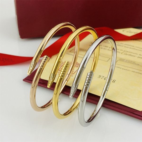 18k gold bracelets luxury designer Love Gold Bracelet nail bracelet Designer Bangles for Women Mens fashion stainless steel jewelry gifts no boxes
18k gold bracelets luxury designer Love Gold Bracelet nail bracelet Designer Bangles for Women Mens fashion stainless steel jewelry gifts no boxes
