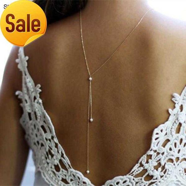 dual function body jewelry simple pearl necklace back chain for wedding fashion jewerllery chains women d1111, Silver
dual function body jewelry simple pearl necklace back chain for wedding fashion jewerllery chains women d1111, Silver