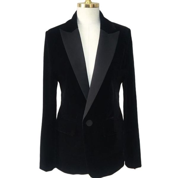 pants women velvet blazer coat black jackets autumn fashion office lady elegant small suit, White
pants women velvet blazer coat black jackets autumn fashion office lady elegant small suit, White
