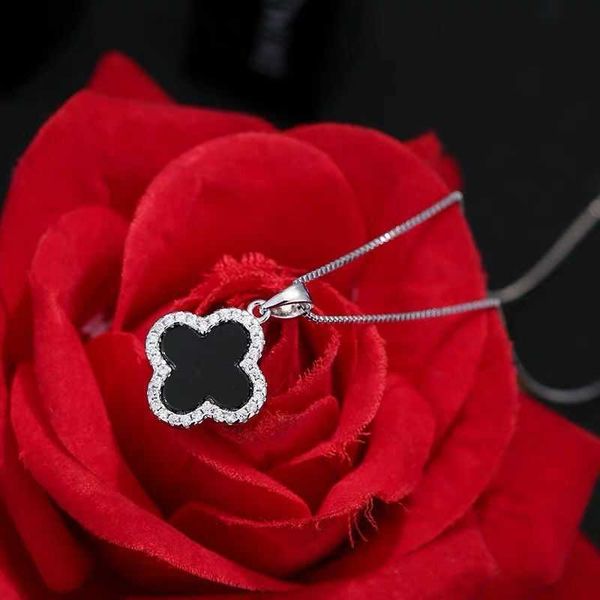clover necklace four leaf chain jewelry korean simple black full diamond women's 925 sterling silver versatile student short collar gif
clover necklace four leaf chain jewelry korean simple black full diamond women's 925 sterling silver versatile student short collar gif