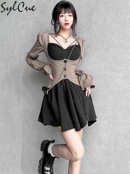party dresses simple design sense flared sleeve with youth gentle light color sling pleated skirt women's two-piece suit 230322, White;black
party dresses simple design sense flared sleeve with youth gentle light color sling pleated skirt women's two-piece suit 230322, White;black