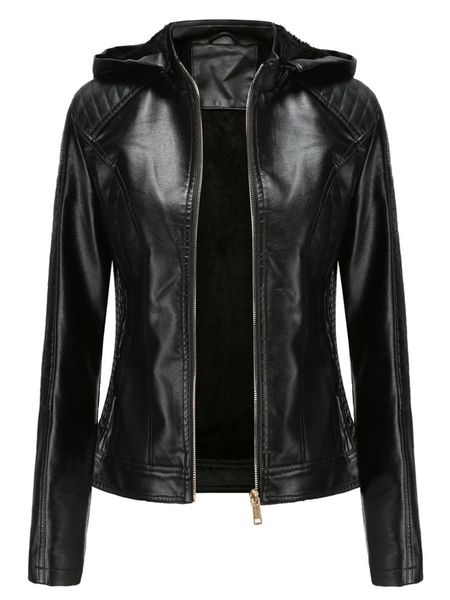 fur fitaylor new autumn winter hooded zipper pu coat women fashion thick warm faux leather jacket lady casual moto biker outwear, Black
fur fitaylor new autumn winter hooded zipper pu coat women fashion thick warm faux leather jacket lady casual moto biker outwear, Black