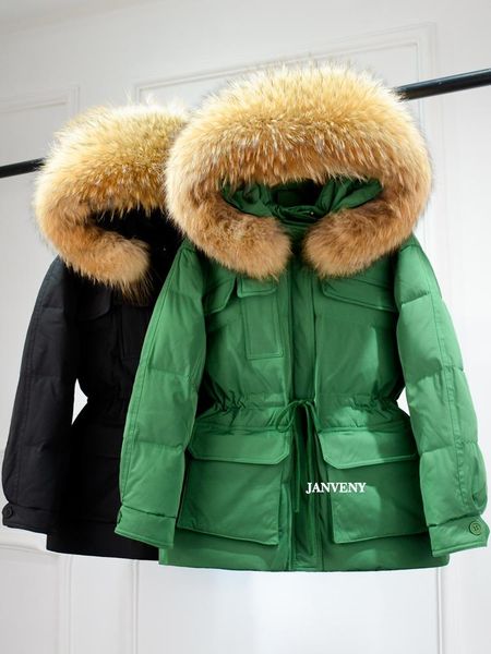 parkas 2022 new huge real raccoon fox fur hooded duck down jacket women high waist slim fit waterproof fluffy thick coat clothing parka, Black
parkas 2022 new huge real raccoon fox fur hooded duck down jacket women high waist slim fit waterproof fluffy thick coat clothing parka, Black