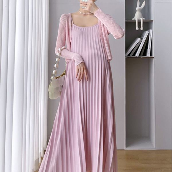 maternity dresses 2pcs set pregnancy dresses pleated suspender dress and short knitted cardigan for pregnant women chiffon maternity gown 23, White
maternity dresses 2pcs set pregnancy dresses pleated suspender dress and short knitted cardigan for pregnant women chiffon maternity gown 23, White
