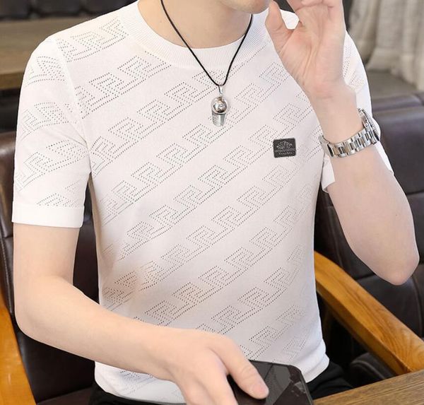 men's t-shirts designers 2023 new summer fashion brand men's short sleeve t-shirt trend ice silk thin breathable slim fit t-shirt, White;black
men's t-shirts designers 2023 new summer fashion brand men's short sleeve t-shirt trend ice silk thin breathable slim fit t-shirt, White;black