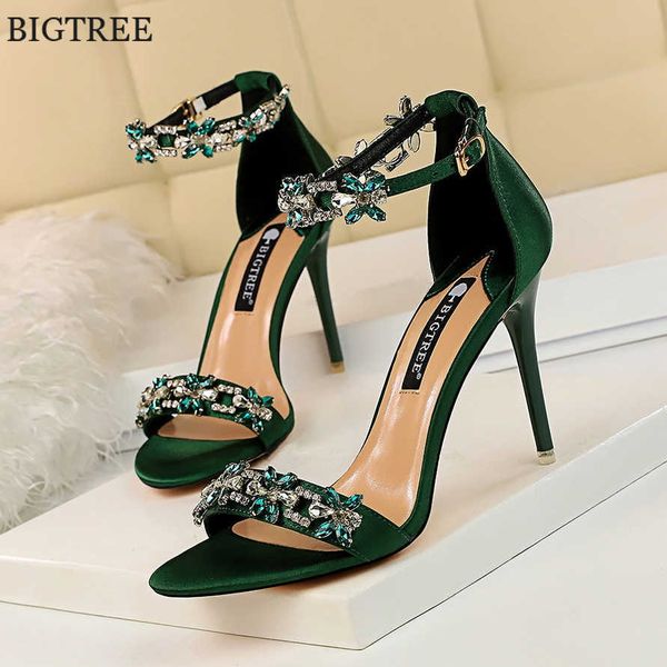 sandals soft silk open toe women sandals 2022 summer luxury crystal ankle buckle high heels shoes bride party lady green red black pumps j23
sandals soft silk open toe women sandals 2022 summer luxury crystal ankle buckle high heels shoes bride party lady green red black pumps j23