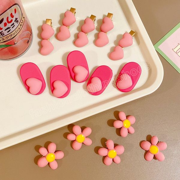 5pcs/set fashion pink sweet cute pink flower hairpin little girl metal hair small clip side barrettes hair accessories, Slivery;white 
5pcs/set fashion pink sweet cute pink flower hairpin little girl metal hair small clip side barrettes hair accessories, Slivery;white