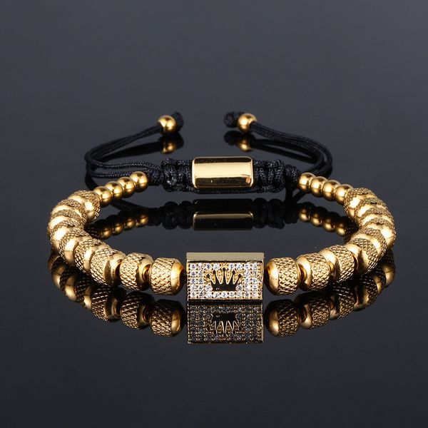 beaded gelang charm mahkota kerajaan romawi mewah pria baja tahan karat geometri pulseiras terbuka dapat disesuaikan hadiah perhiasan pasang, Black
beaded gelang charm mahkota kerajaan romawi mewah pria baja tahan karat geometri pulseiras terbuka dapat disesuaikan hadiah perhiasan pasang, Black