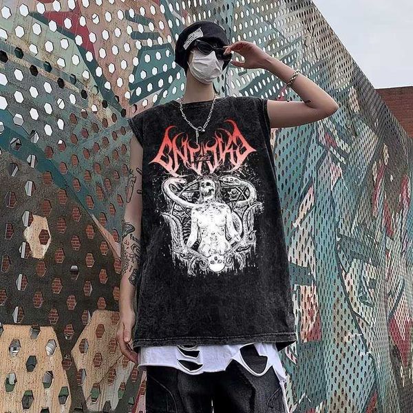 casual mens designer vest 2023 summer new high street hip hop dark black washed old sweat tank for men and women sleeveless t shirt, White;black
casual mens designer vest 2023 summer new high street hip hop dark black washed old sweat tank for men and women sleeveless t shirt, White;black